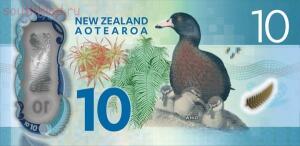 На реверсе изображена новозеландская горная утка с утятами.