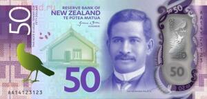 Аверс 50 долларов украшает портрет Сэра Апирана Турупа Нгата (Sir Apirana Turupa Ngata) — известного новозеландского политика и юриста.