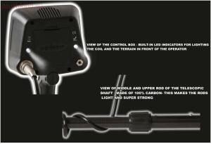 Новинка 2016 года металлоискатель Detech Chaser - SHASER-control-box-and-shaft.jpg