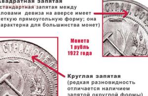 Разновидности монет СССР и РФ - 1 рубль 1922.jpg