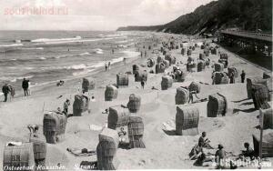 Пляж в Раушене,довоенное фото.