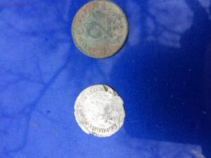 3 гроша Пруссия 1752 и 2 пфеннинга 1937