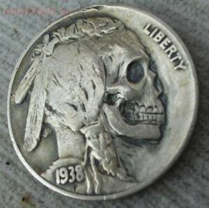 Резные монеты или Buffalo nickel - skullnickel04.jpg
