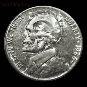 Резные монеты или Buffalo nickel - skullnickel02.jpg