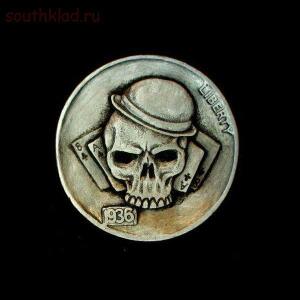 Резные монеты или Buffalo nickel - skullnickel03.jpg