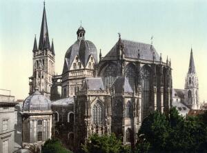 Легенды в монетах - Aachen_Dom_um_1900.jpg