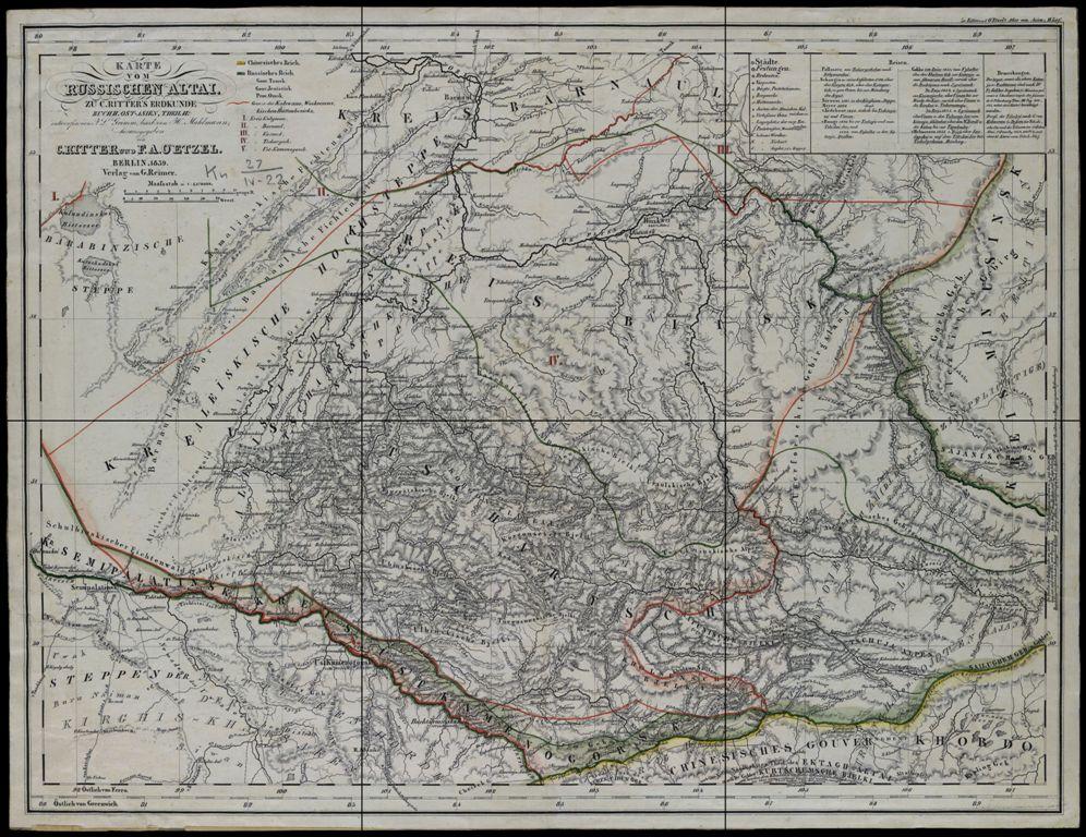 Карта алтайского края 1900 года