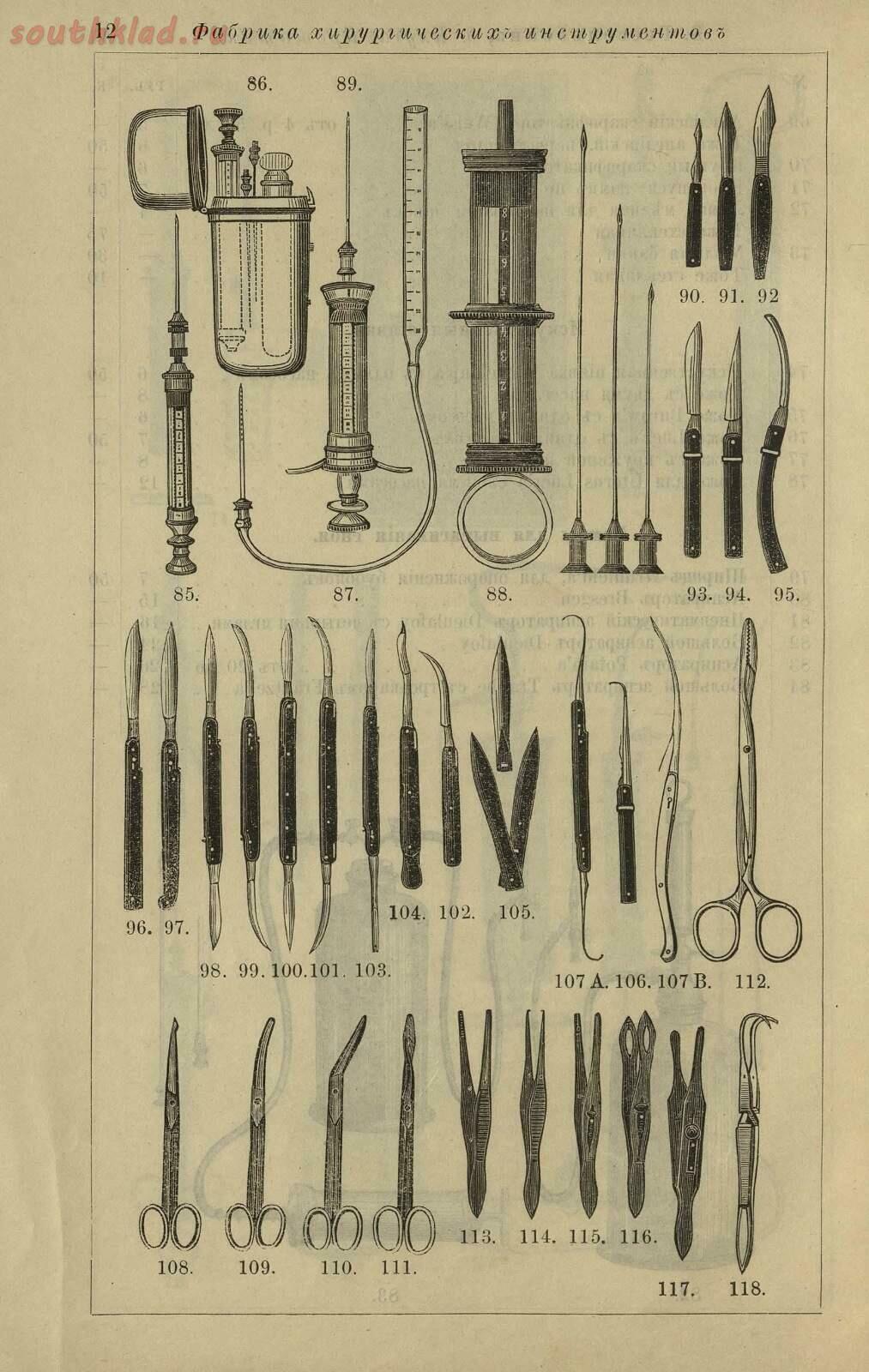 Инструменты хирургические название и фотографии