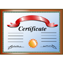 Certificate file icon.