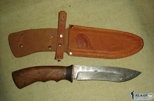 Поделки из кожи - Ножны для большого охотничьего ножа3.JPG