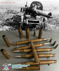Автоматическая шариковая ручка из оригинальных патронов для винтовки Мосина в оригинальной заводской патине