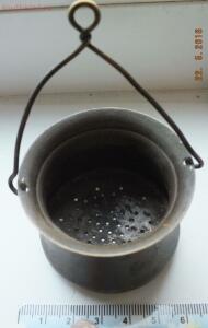 Старинное латунное ситечко для чая. До 26.05.16г. в 21.00 МСК - DSCF0240.jpg