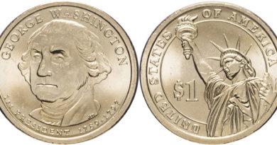 1 доллар 2007 года Джордж Вашингтон