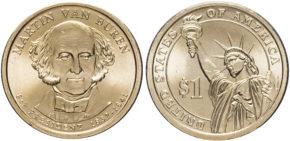 1 доллар 2008 года Мартин Ван Бюрен