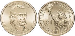 1 доллар 2009 года Джеймс Полк