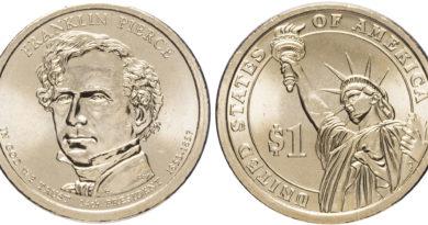 1 доллар 2010 года Франклин Пирс
