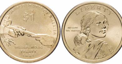 1 доллар 2011 года Договор с Вампаноагами