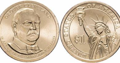 1 доллар 2012 года Гровер Кливленд (1885–1889)