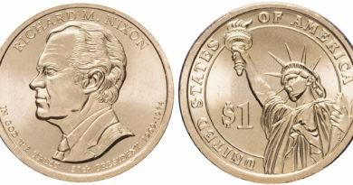 1 доллар 2016 года Ричард Никсон