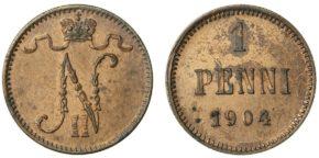 1 пенни 1904 года