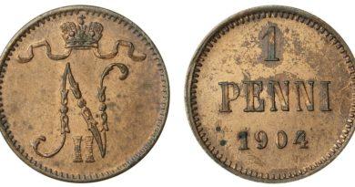 1 пенни 1904 год