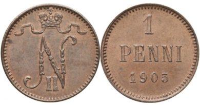 1 пенни 1905 год