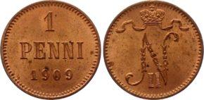 1 пенни 1909 год
