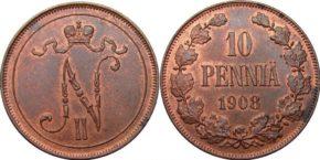 10 пенни 1908 год