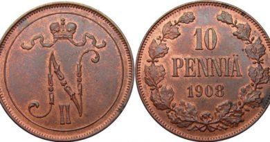 10 пенни 1908 год
