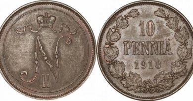 10 пенни 1910 год