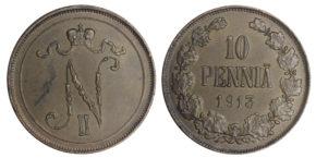 10 пенни 1913 год