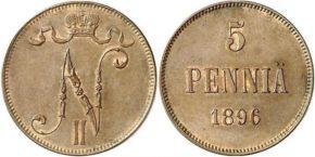 5 пенни 1896 год