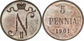 5 пенни 1901 год