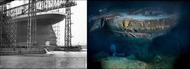 Зловещие фото, сделанные на “Титанике” за несколько часов до его гибели и после