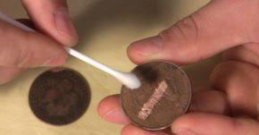 Как отмыть монетки от грязи