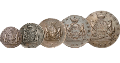 Таблица содержания драгоценных металлов в сибирских монетах по годам чеканки