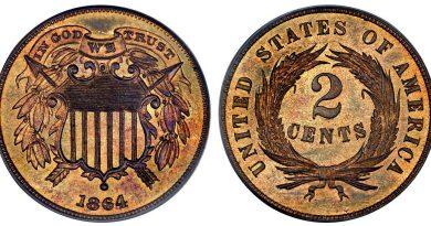2 цента США 1864 - 1873 гг.