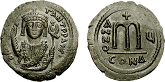 Монеты Юстинианы (518 - 610 гг.)