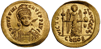 Монеты Юстинианы (518 - 610 гг.)