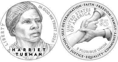 5 долларов 2024 года Правозащитница Гарриет Табмен