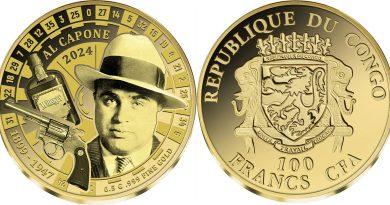 100 франков 2023 года 125-летие Альфонса Габриэля Капоне
