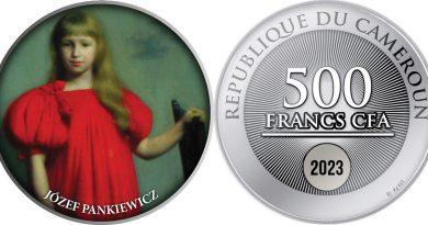 500 франков 2023 года Шедевр Юзефа Панкевича: Портрет девушки в красном платье