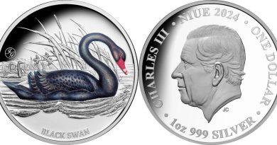1 доллар 2024 года Черный лебедь