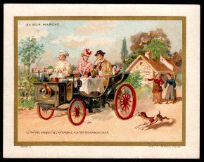 Рекламные карточки необычных транспортных средств 1899 год