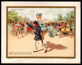 Рекламные карточки необычных транспортных средств 1899 год