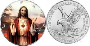 1 доллар 2023 года Священное Сердце Иисуса Христа