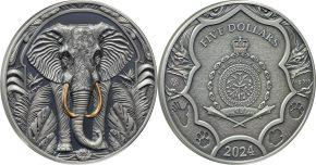 5 долларов 2024 года Слон